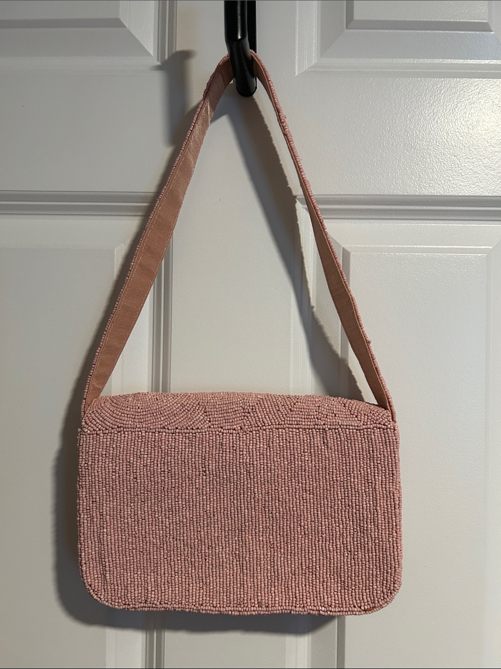 LC Lauren Conrad Pink Beaded Shoulder Bag with White Pearl Bows - Picture 5 of 8